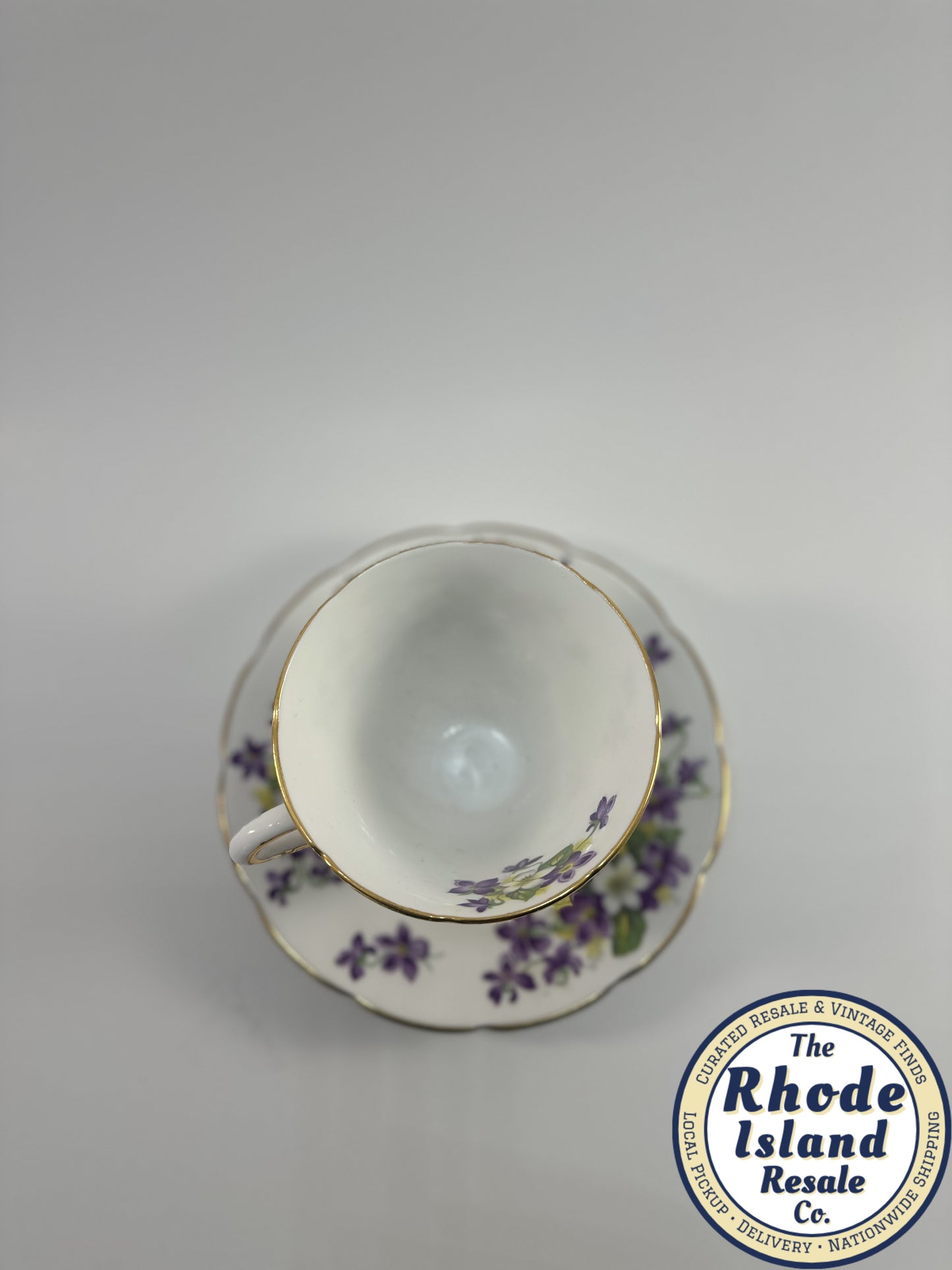Vintage Bone China Teacup & Saucer Set (Tuscan England)