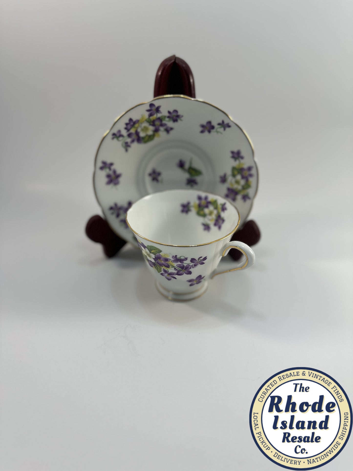 Vintage Bone China Teacup & Saucer Set (Tuscan England)