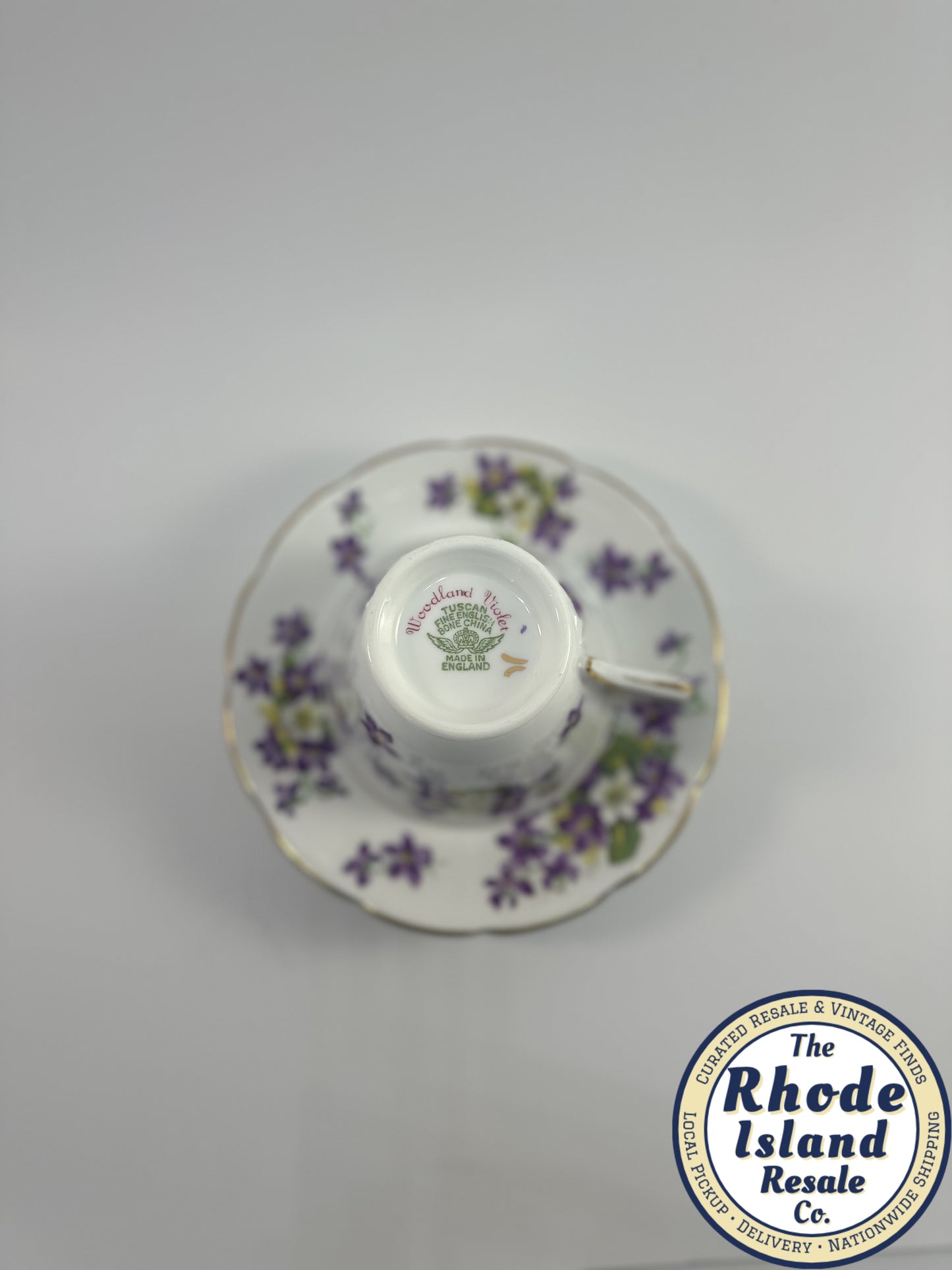 Vintage Bone China Teacup & Saucer Set (Tuscan England)